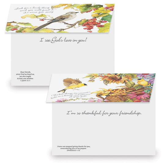 Current Nature's Serenade Religious Thinking of You Greeting Card Value Pack- Set of 20 (10 Designs) Faith and Friendship, 5" x 7"