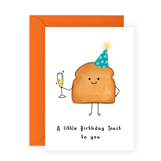 Central 23 Friend Birthday Card - Funny Birthday Cards for Women - 'A Little Birthday Toast' for Mum Dad Grandpa Nana - Him Her - Sister Birthday